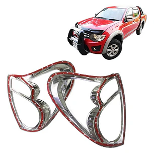 Biseles Cromados Focos Traseros Mitsubishi L200 2007 - 2015 
