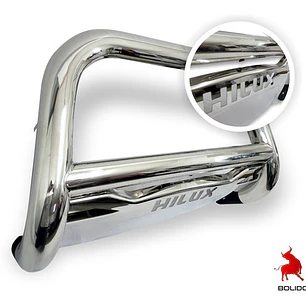 Defensa Bumper Acero Inoxidable Logo Toyota Hilux 2006 -2016