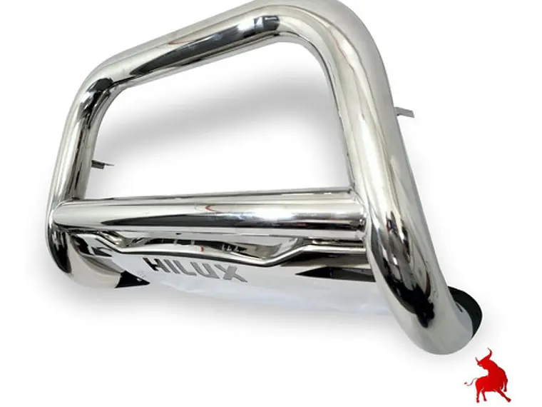 Defensa Bumper Acero Inoxidable Logo Toyota Hilux 2006 -2016 2