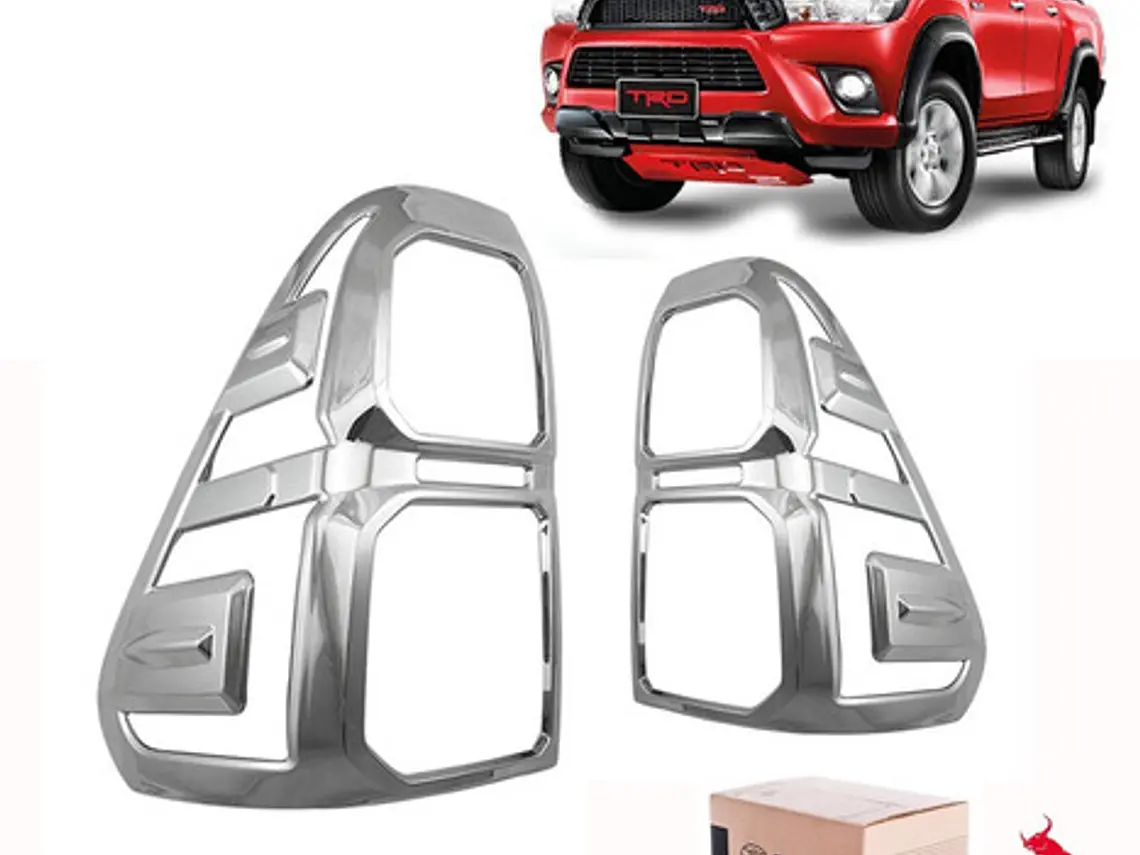 Set Biseles Cromados Focos Traseros Toyota Hilux Revo 2016+  1