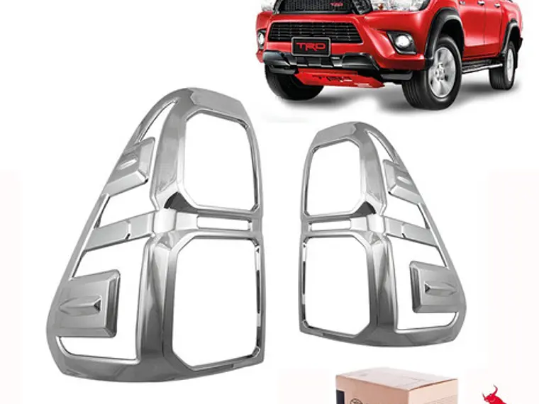 Set Biseles Cromados Focos Traseros Toyota Hilux Revo 2016+  1