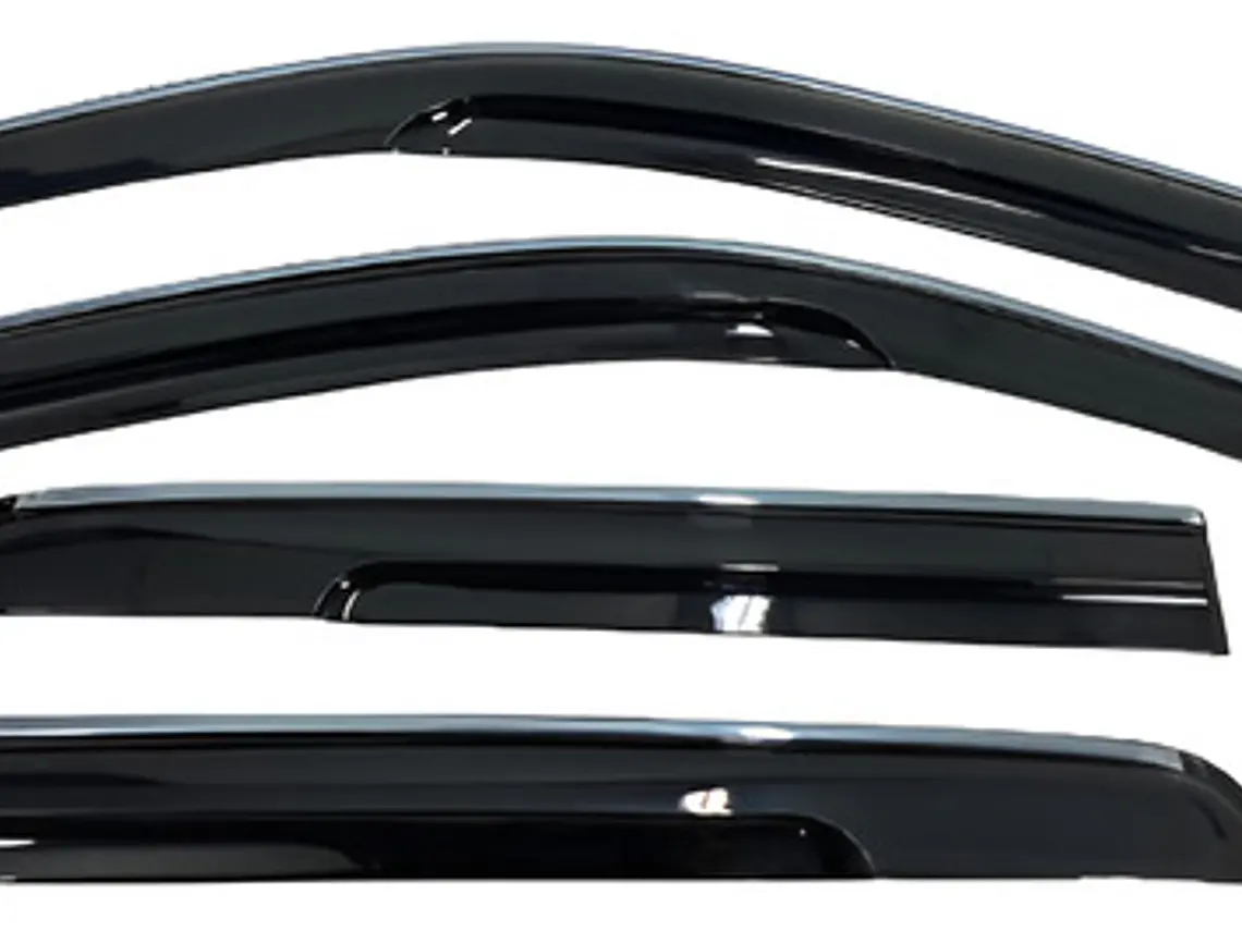 Kit Aletas Botaaguas Negros Cromados Toyota Hilux 06-16  1