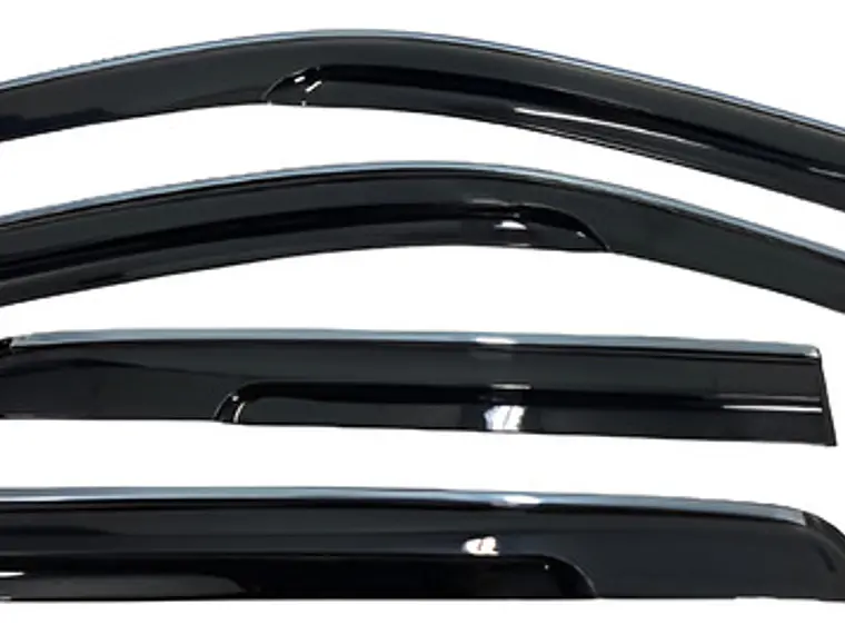 Kit Aletas Botaaguas Negros Cromados Toyota Hilux 06-16  1