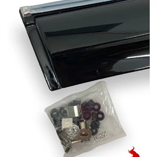 Kit Aletas Botaaguas Negros Cromados Toyota Hilux 06-16 