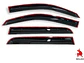 Kit Aletas Botaaguas Negros Cromados Toyota Hilux 06-16  - Miniatura 3