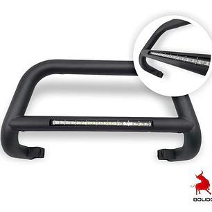 Defensa Metalica Negra Con Led Toyota Hilux Revo 2016-2022