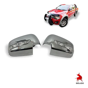 Cubre Espejos Luz Led Cromados Toyota Hilux Vigo 2006-11