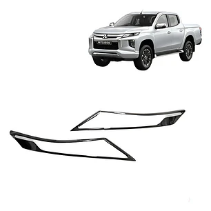 Biseles Cromados Focos Delanteros  Mitsubishi L200 2019-2022