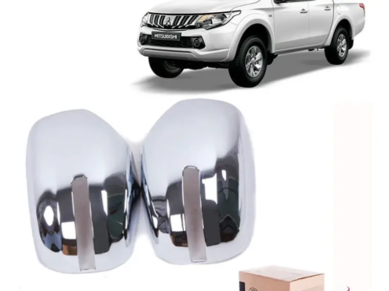 Cubre Espejo Cromado Sin Luz Led Mitsubishi L200 2016-19 1
