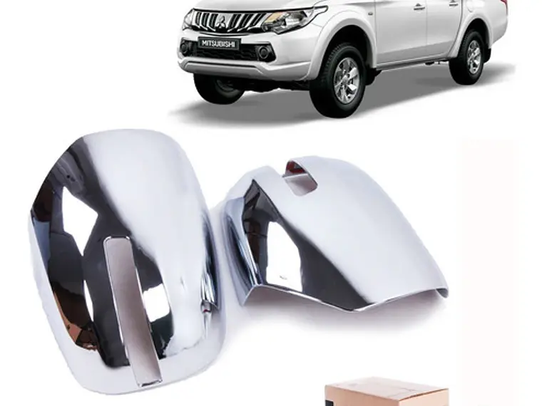 Cubre Espejo Cromado Sin Luz Led Mitsubishi L200 2016-19 2