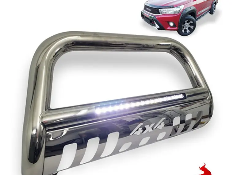 Defensa Acero Inoxidable 4x4 Led Toyota Hilux Revo 2016-22 1
