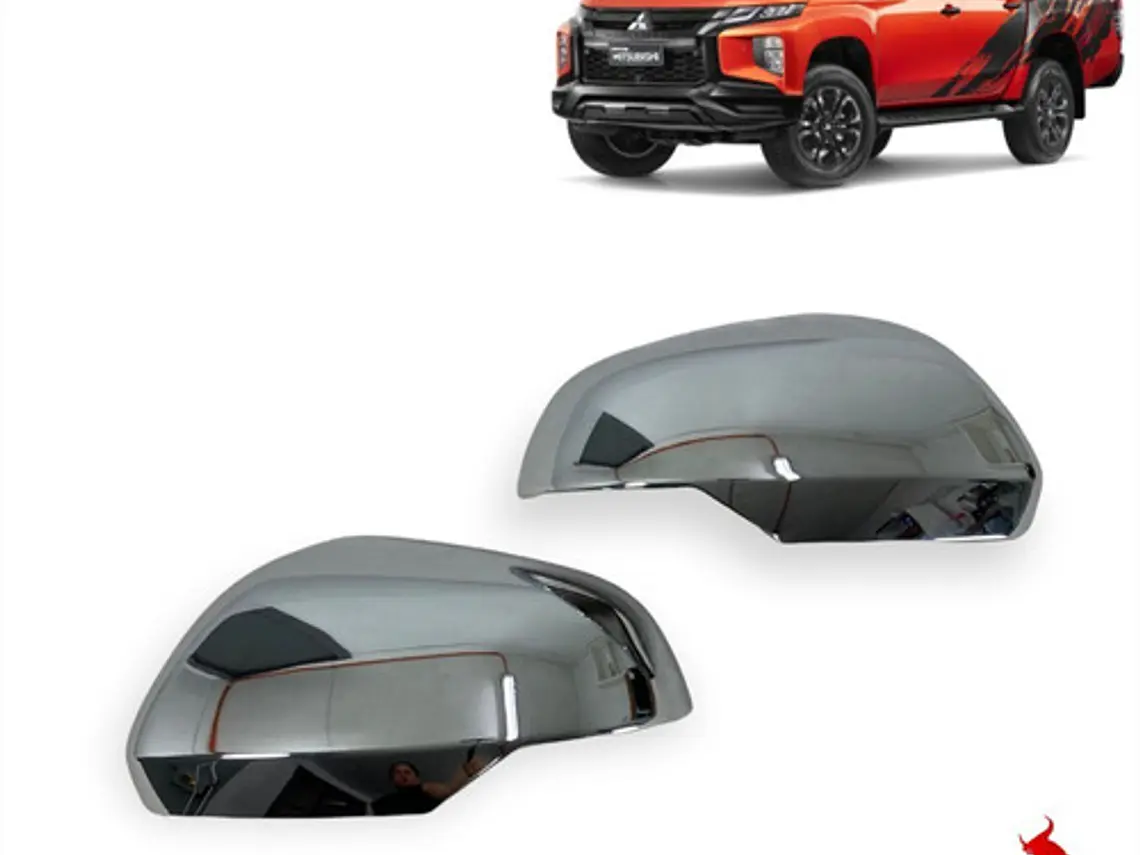 Cubre Espejo Cromado Sin Luz Led Mitsubishi L200 2019-22 3
