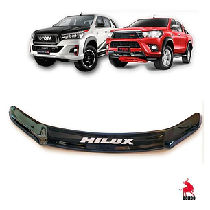 Deflector De Capot Negro Logo Toyota Hilux Revo 2016 - 2022 