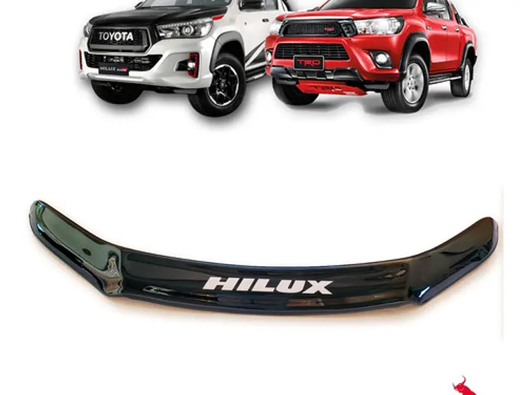 Deflector De Capot Negro Logo Toyota Hilux Revo 2016 - 2022  1