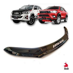 Deflector De Capot Negro Logo Toyota Hilux Revo 2016 - 2022 