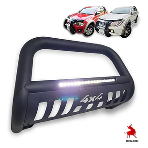 Defensa Fierro Negra 4x4 Led Mitsubishi L200 2007-2022