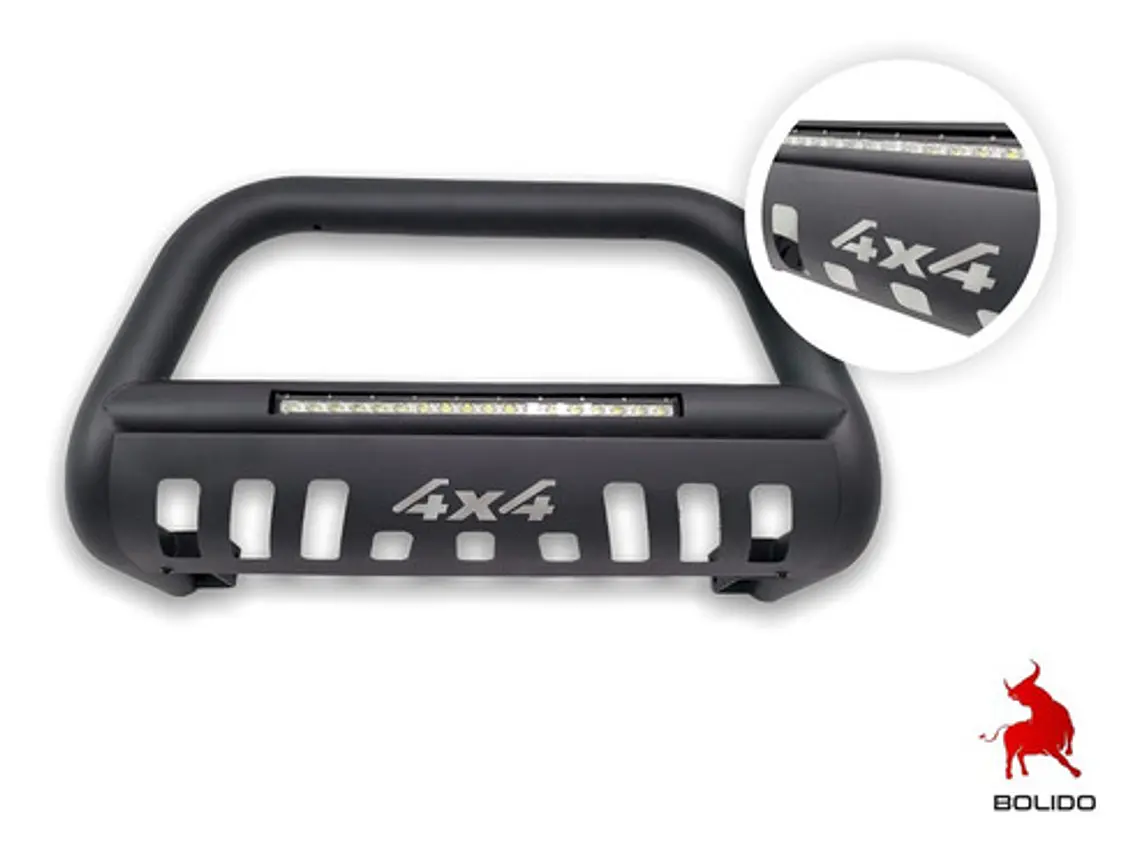 Defensa Fierro Negra 4x4 Led Mitsubishi L200 2007-2022 3