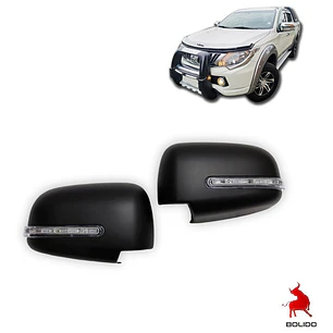 Cubre Espejo Negro  Con Luz Led Mitsubishi L200  2016-19