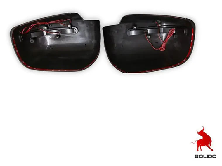 Cubre Espejo Negro  Con Luz Led Mitsubishi L200  2016-19 4