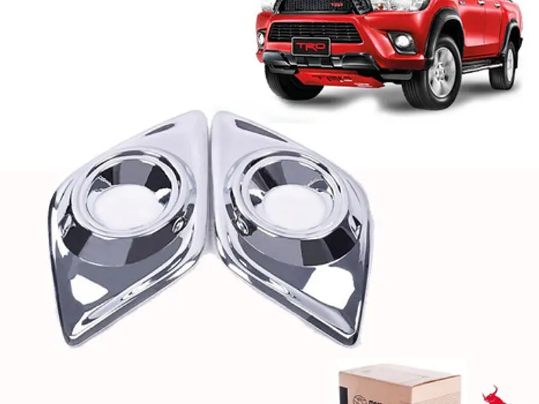 Set Biseles Cromados Neblineros  Toyota Hilux 2016 - 2020  1