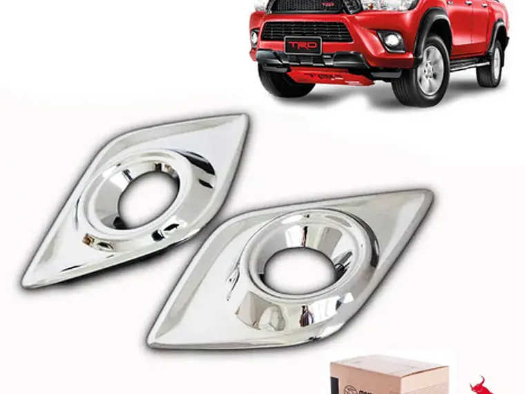 Set Biseles Cromados Neblineros  Toyota Hilux 2016 - 2020  2