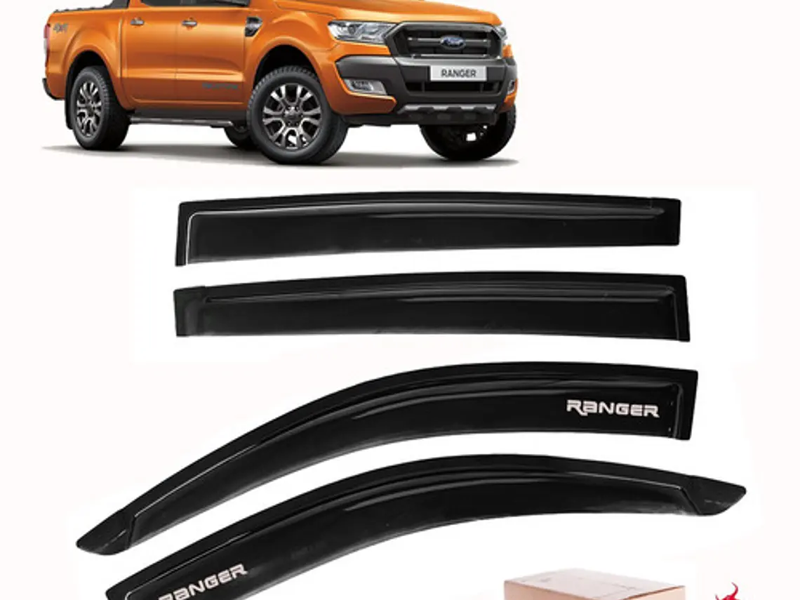 Aletas Bota Aguas Negras Con Logo Ford Ranger 2013 - 2022 2