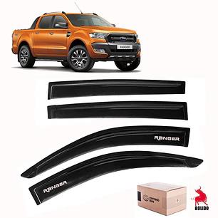 Aletas Bota Aguas Negras Con Logo Ford Ranger 2013 - 2022