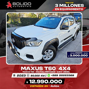 Maxus T60 4x4 Full Mecánica 2.8cc Diesel (2023)