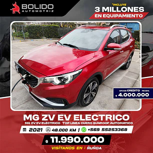 MG ZV EV ELECTRICO﻿, 2021