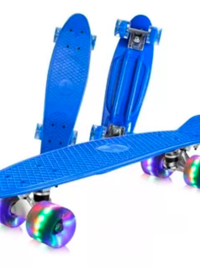 Penny, Patinetas para niños, patineta mini cruiser completa de 22 pulgadas con ruedas iluminadas con LED para adolescentes, adultos y principiantes 3