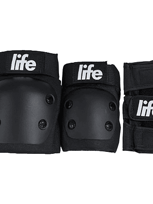 Set protecciones Life - Rodilleras, Coderas y Muñequeras