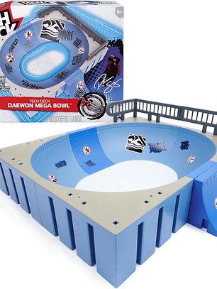 Tech Deck, Daewon Mega Bowl, X-Connect Park Creator, juego de rampas personalizables y construibles con Fingerboard exclusivo