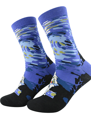 calcetines morados arte