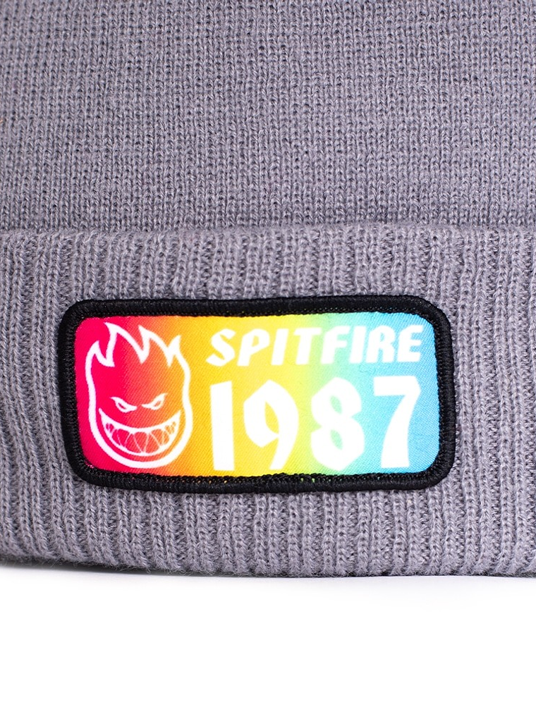 Gorro lana niño spitfire pompon gris 4