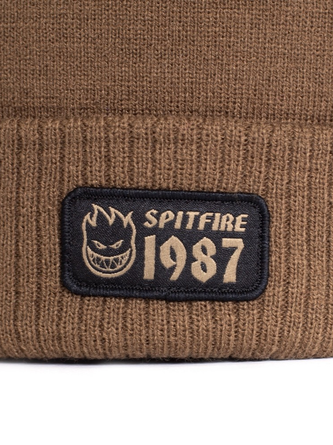 Gorro beanie de lana spitfire 1987 pompom cafe 4