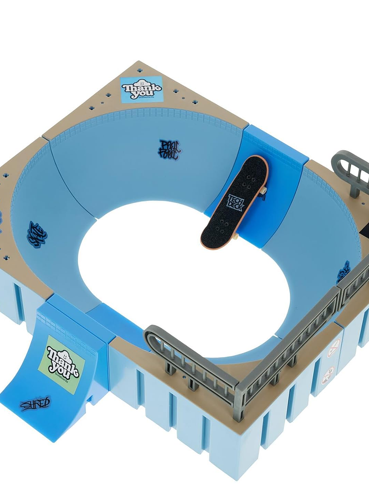 Tech Deck, Daewon Mega Bowl, X-Connect Park Creator, juego de rampas personalizables y construibles con Fingerboard exclusivo 4