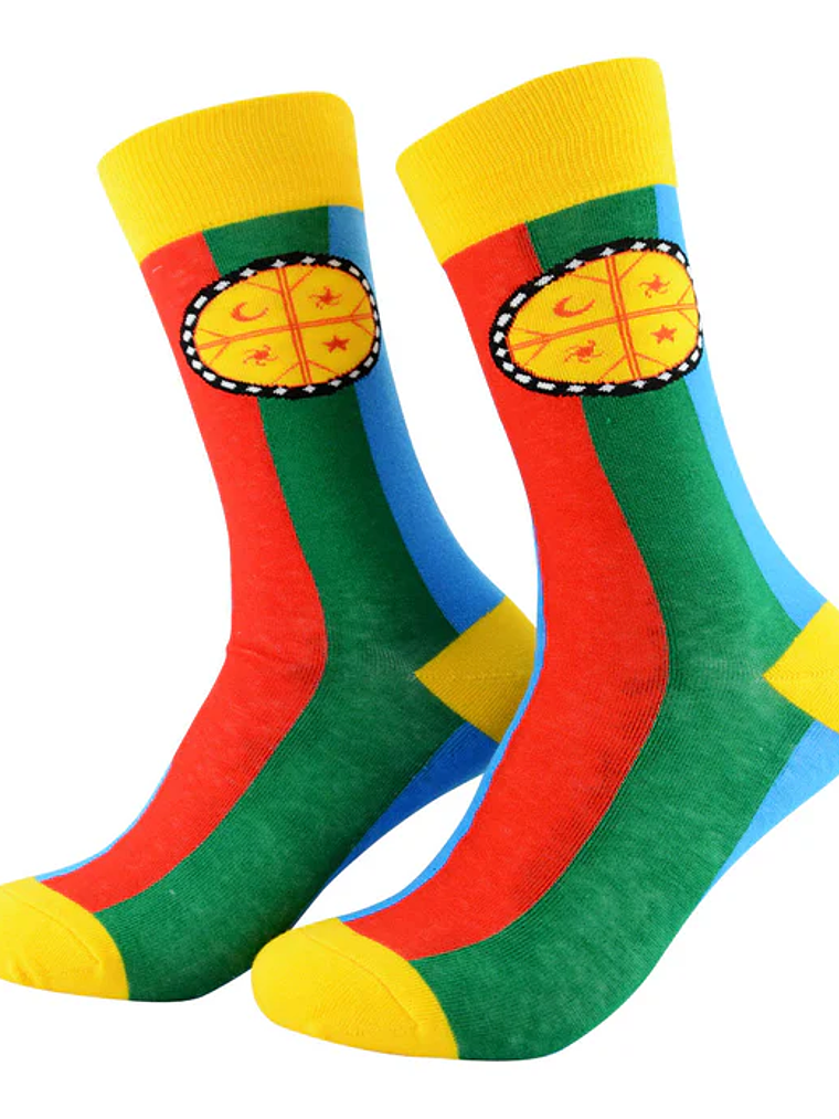 Calcetines de algodón, con arte Mapuche talla 36-40. 4