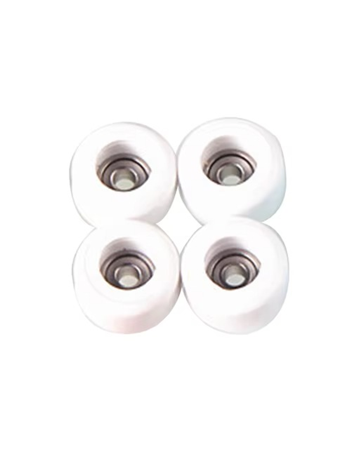 Rueda con rodamiento profesionales para fingerboard white 1