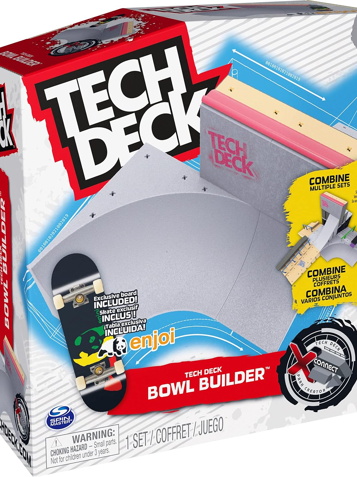 TECH DECK Bowl Builder X-Connect Park Creator - Juego de rampas para armar y personalizar con una exclusiva patineta para dedos 5