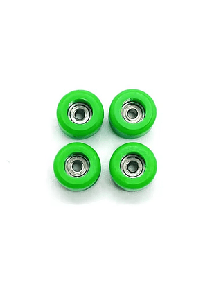 Rueda con rodamiento profesionales para fingerboard verde claro