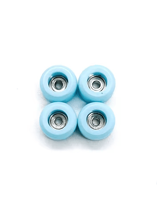 Rueda con rodamiento profesionales para fingerboard celeste