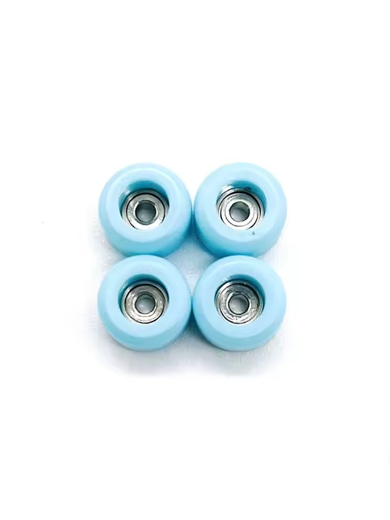 Rueda con rodamiento profesionales para fingerboard celeste 1