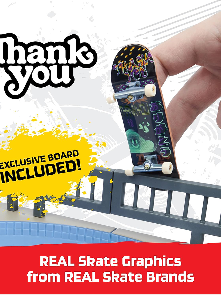 Tech Deck, Daewon Mega Bowl, X-Connect Park Creator, juego de rampas personalizables y construibles con Fingerboard exclusivo 6