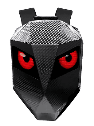 MOCHILA OJOS LED RIGIDA PORTA CASCO IMPERMEABLE