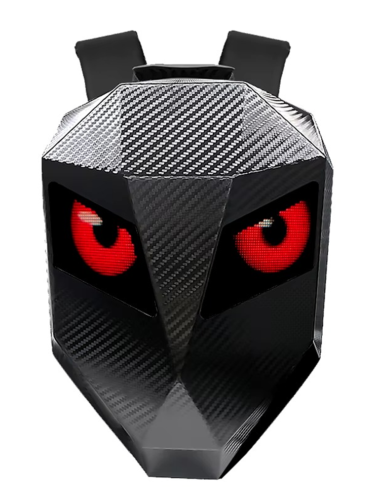 MOCHILA OJOS LED RIGIDA PORTA CASCO IMPERMEABLE 1