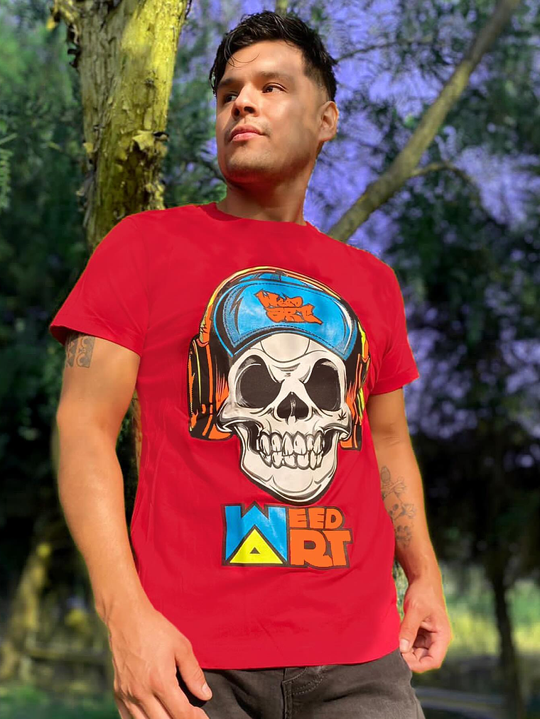 POLERA LOGO ROJO WEEDART 1