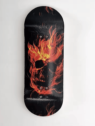 Tabla madera de arce Fingerboard 34mm profesional calavera fuego