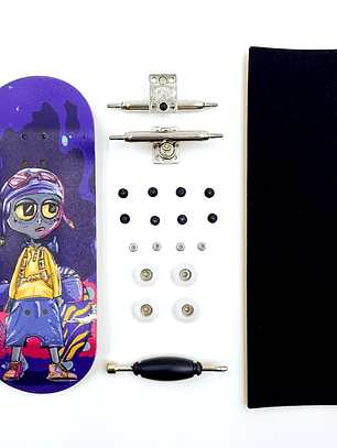Tabla fingerboard 34 mm Aliens completa