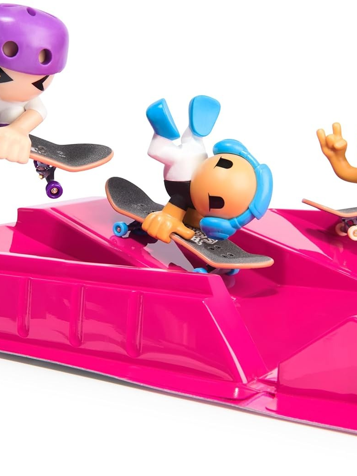 TECH DECK Sk8 Crew - Caja de diversión, parque Sk8 transformable portátil con 4 Fingerboard y 5 figuras, mini patinetas coleccionables 2