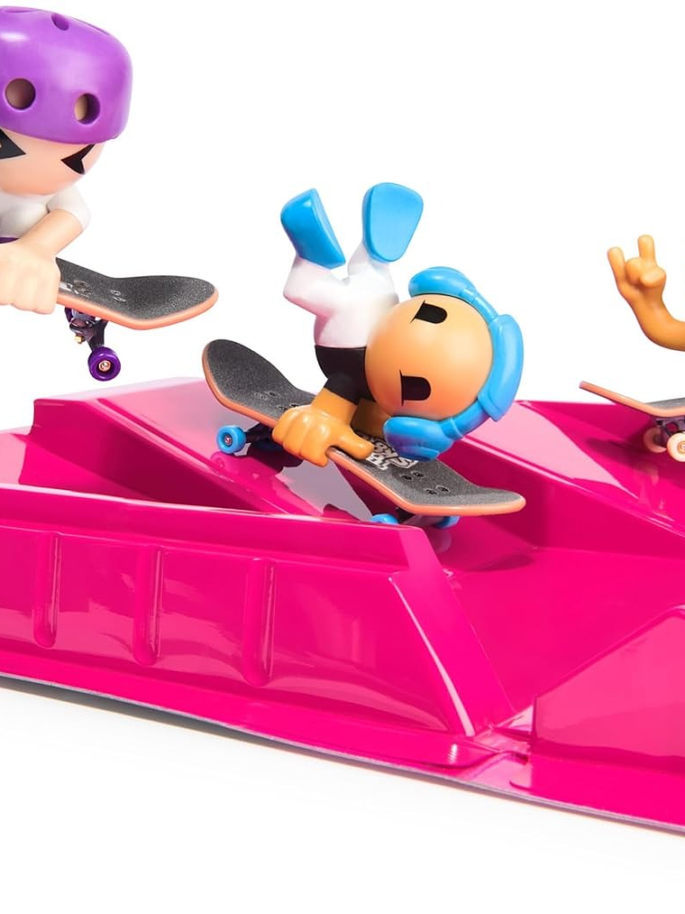 TECH DECK Sk8 Crew - Caja de diversión, parque Sk8 transformable portátil con 4 Fingerboard y 5 figuras, mini patinetas coleccionables 2